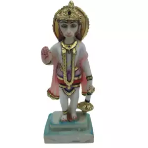 Hanuman standing 7" Gold Embossed