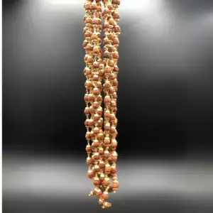 RUDRAKSH  GOLD CAP MALA  XL
